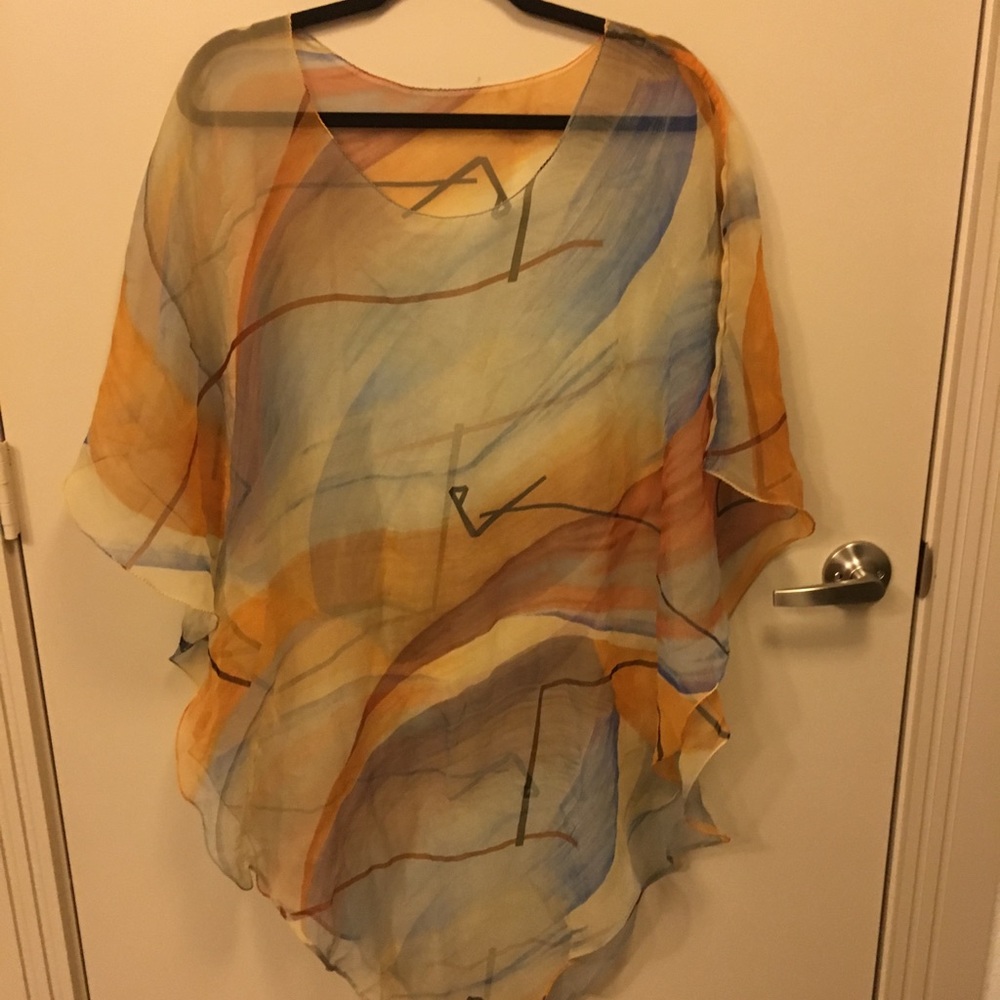 70’s swim cover up poncho